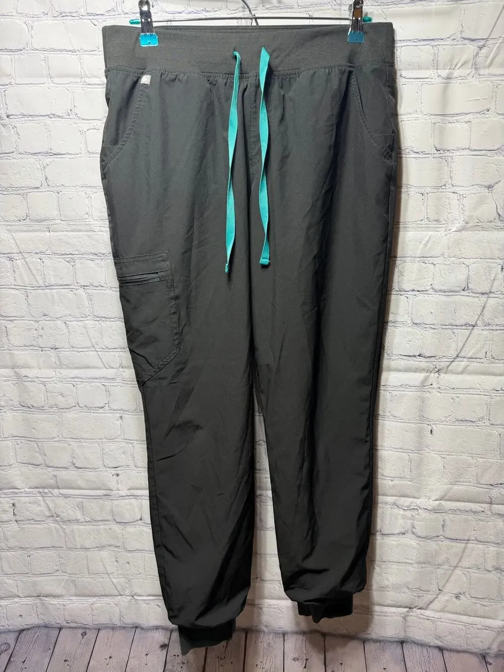 Figs Womens Zamora FreeX Lined Jogger Scrub Pant Black Size M Nurse